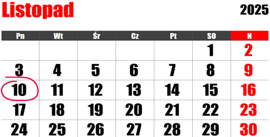 Długi weekend listopadowy 2025