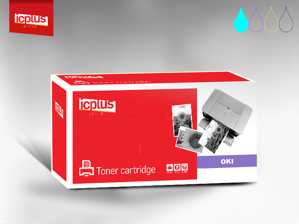 IC+ toner Oki 44973535 Cyan 1,5k - CN refabrykowany - C301/ 321/ 332/ 342